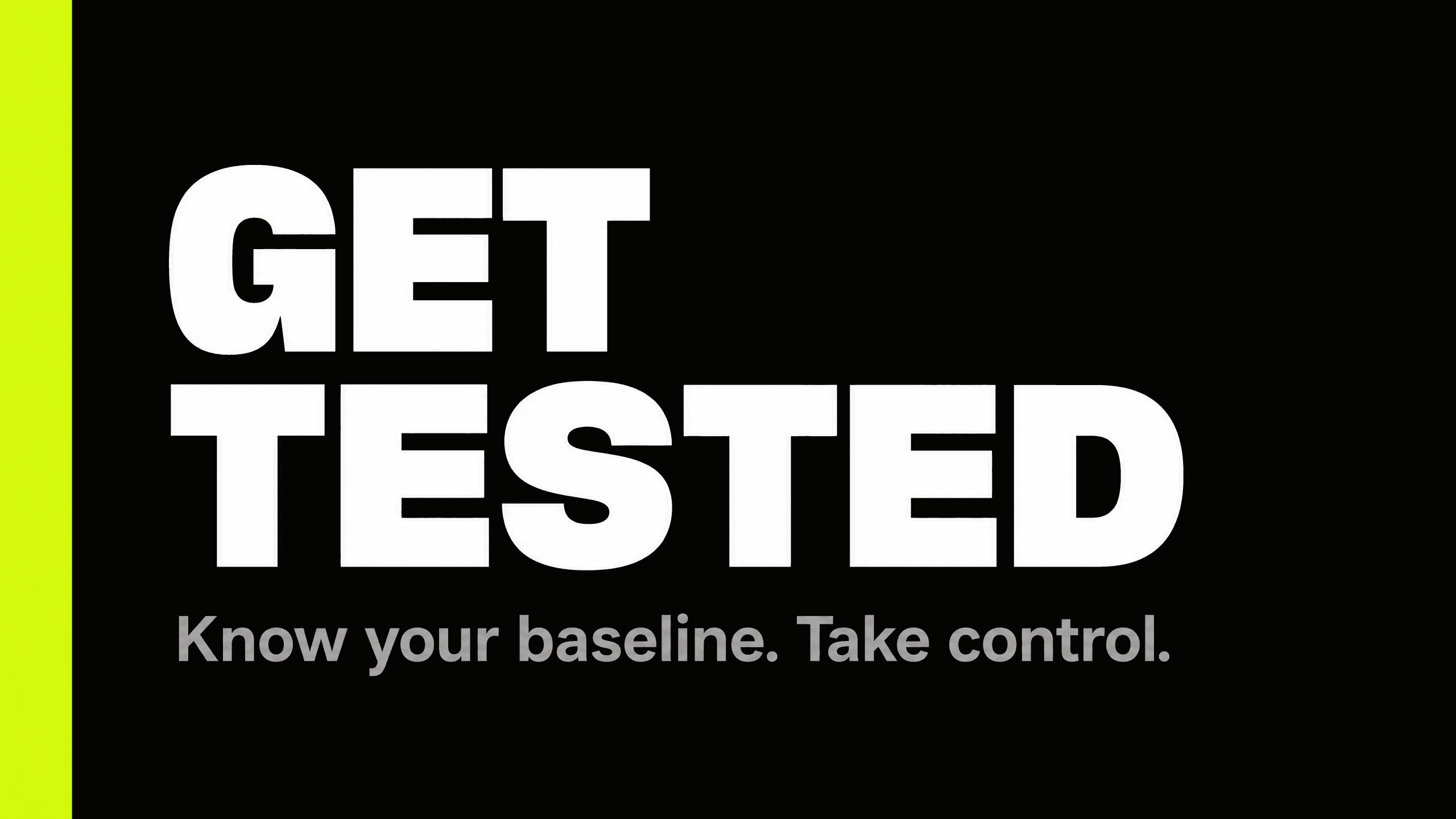 Get tested call to action